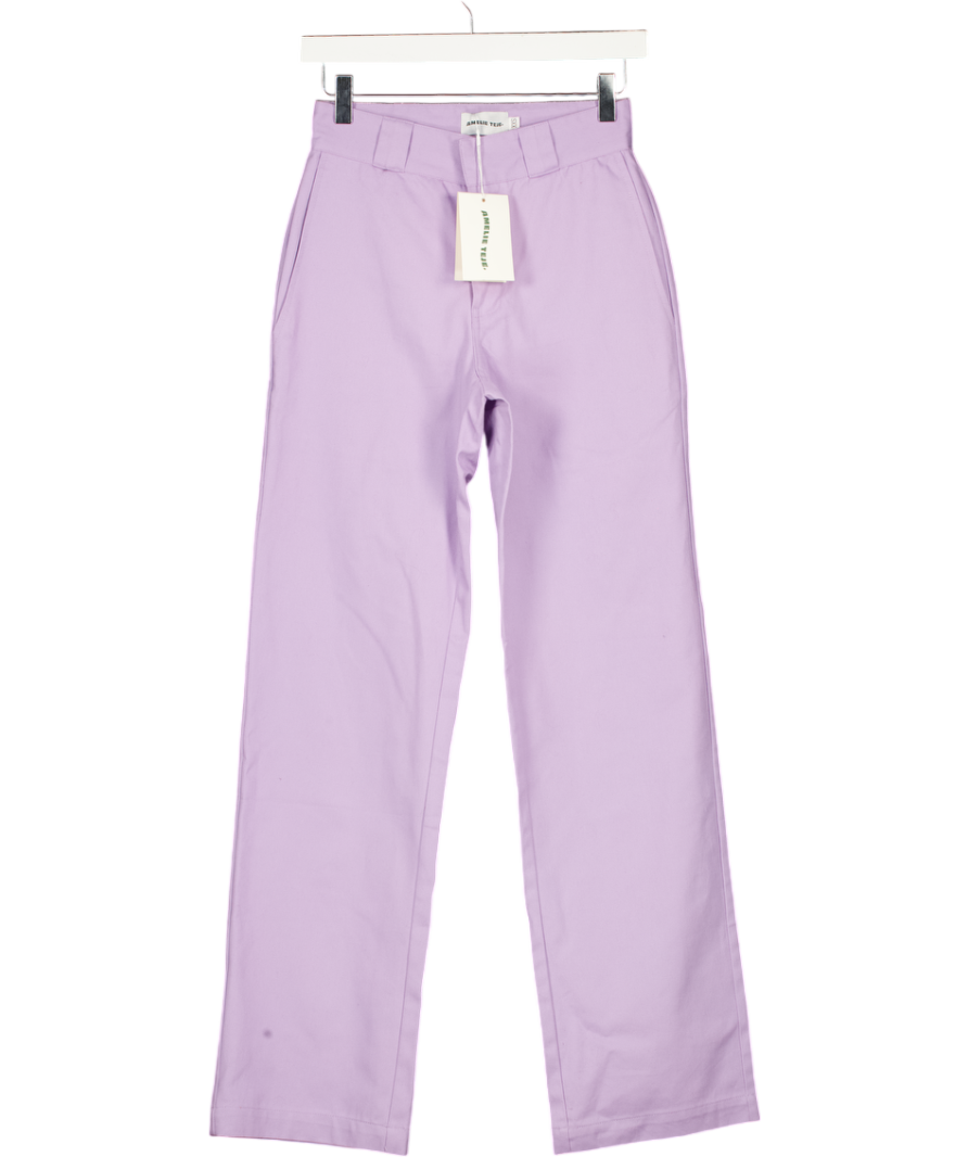 AMELIE TEJE Purple Lilac Straight Leg Trouser UK XXS