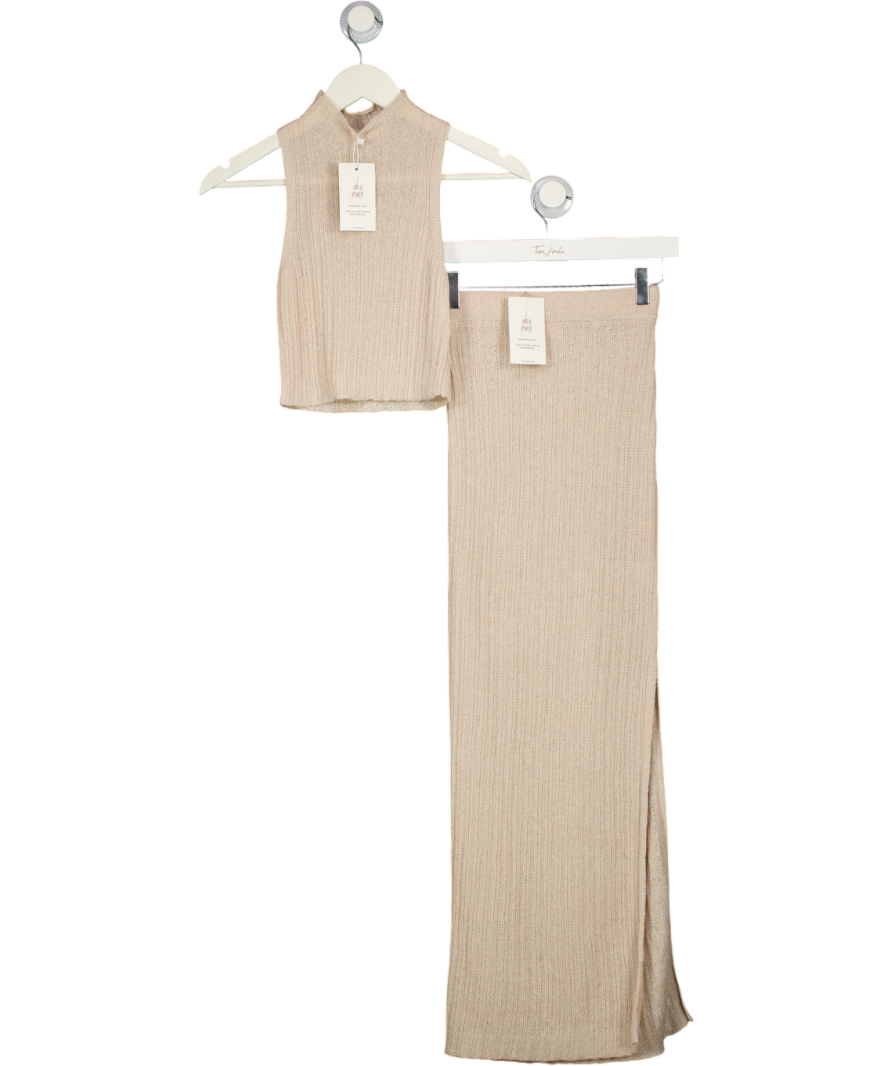 ARIA COVE Pink 2-piece Blush Pin Knit Co-ord Set UK 8