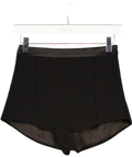 NADINE MERABI Raye Black Micro Shorts UK XS