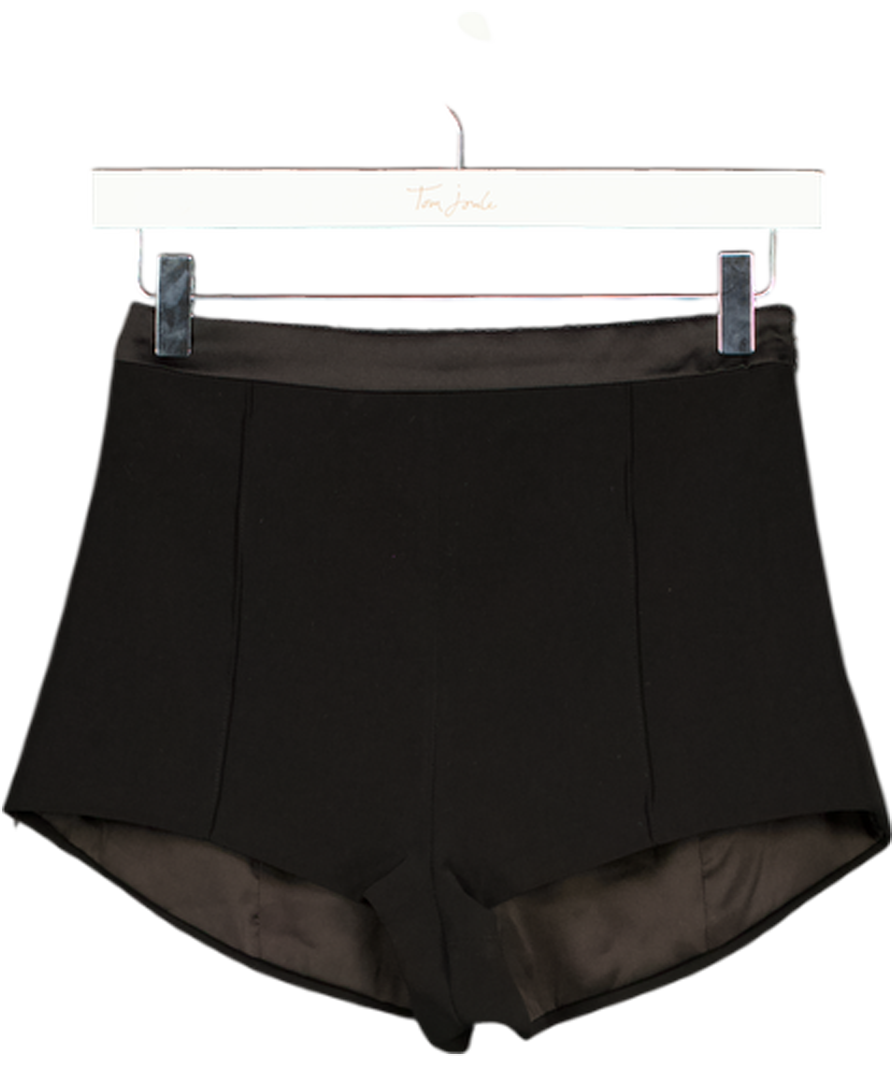 NADINE MERABI Raye Black Micro Shorts UK XS