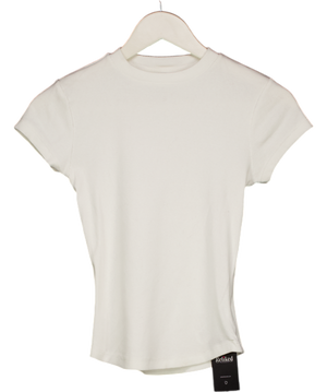 River Island White Short Sleeve Baby Tee UK S