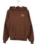 GYMSHARK Brown Physical Education Logo Hoodie UK S