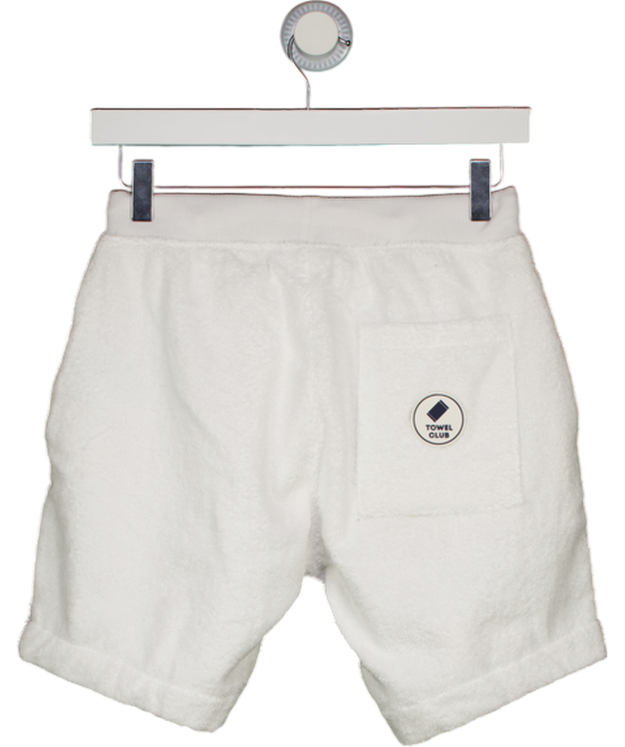 TOWEL CLUB White Towelling Shorts UK XS