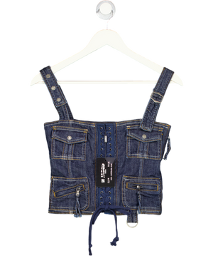 JADED LONDON London Blue Denim Cargo Top UK 6