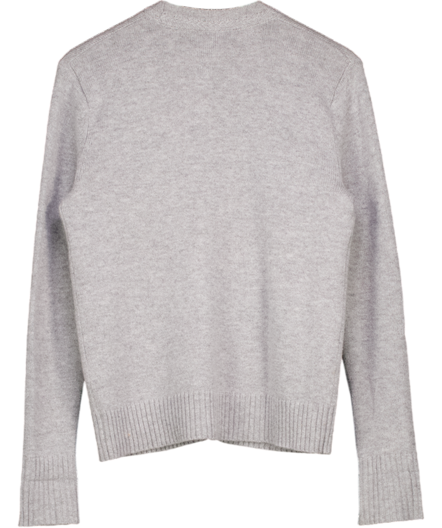 WINSER LONDON Grey Wool & Cashmere Blend V-neck Cardigan. UK S