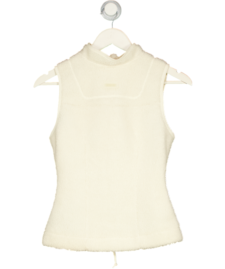 SKIMS Cream Borg Fleece Gilet UK XS