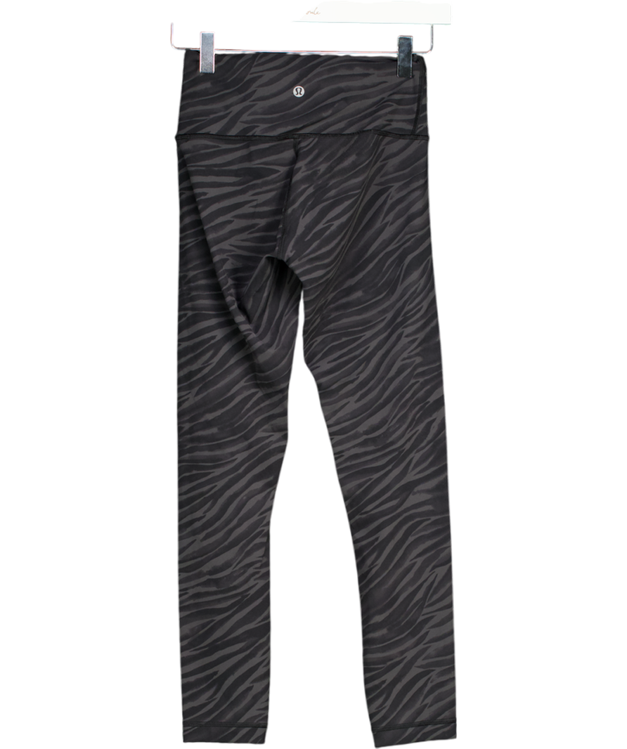 Lululemon Black Align High-rise Zebra Pant 25" UK 8