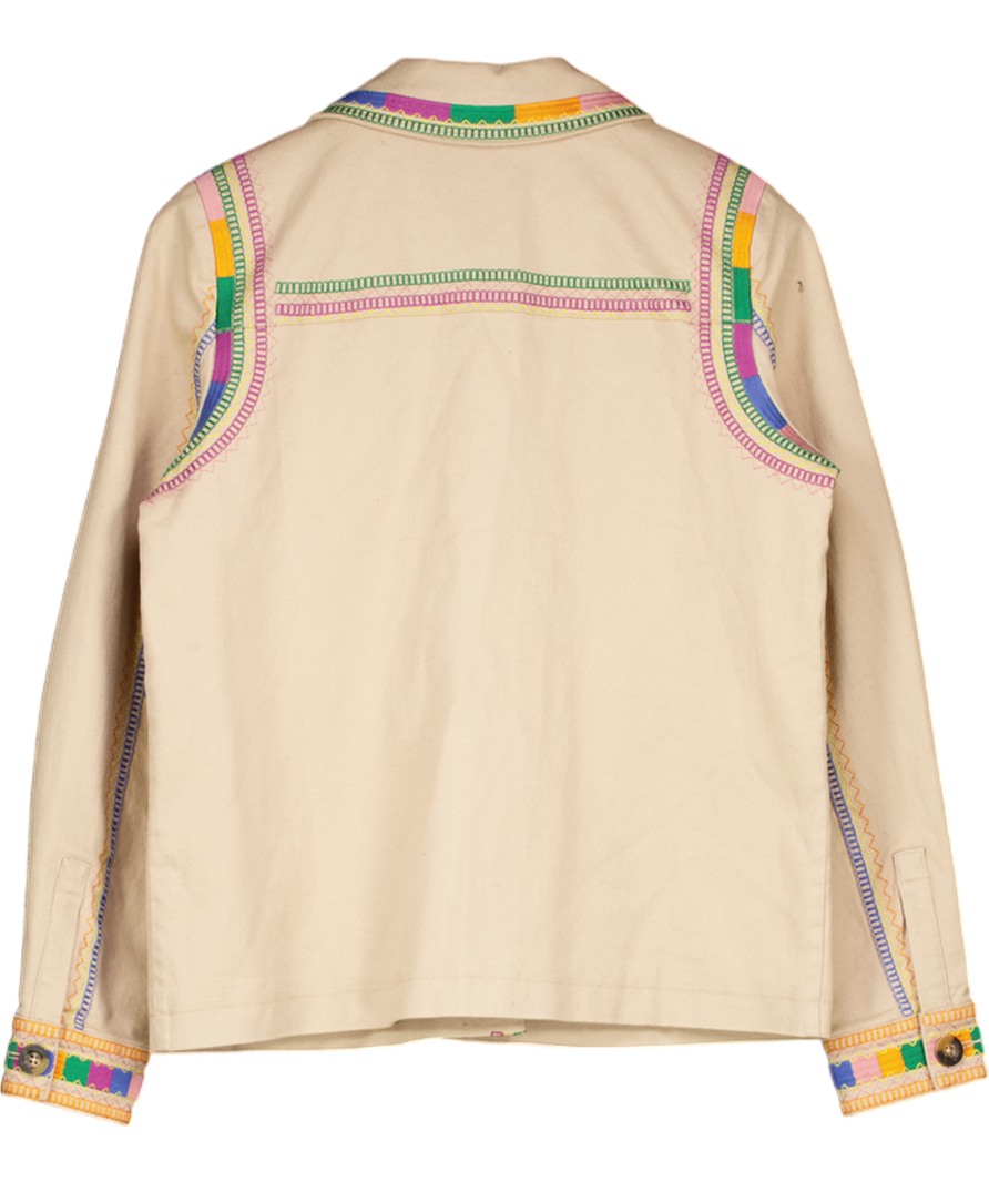 BODEN Beige Embroidered Utility Jacket Camel UK 8