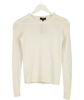 Theory Cream 100% Cashmere Crew Neck Jumper Szp UK XS