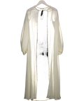 friends of fashion Cream Sheer Long Sleeve Cover Up One Size
