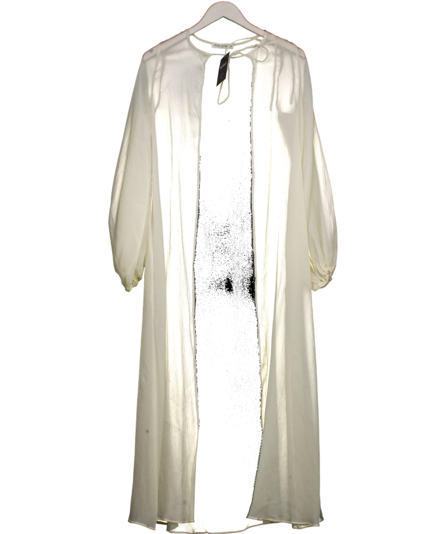 friends of fashion Cream Sheer Long Sleeve Cover Up One Size
