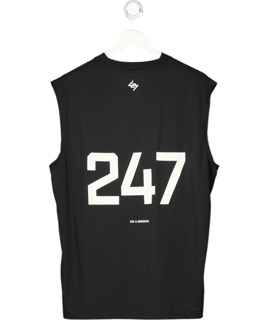 Represent Black 247 Oversized Tank Top UK M