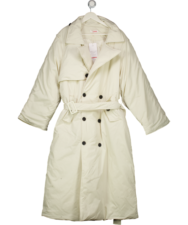 JASONWOOD Cream Puffer Trench Coat UK XL
