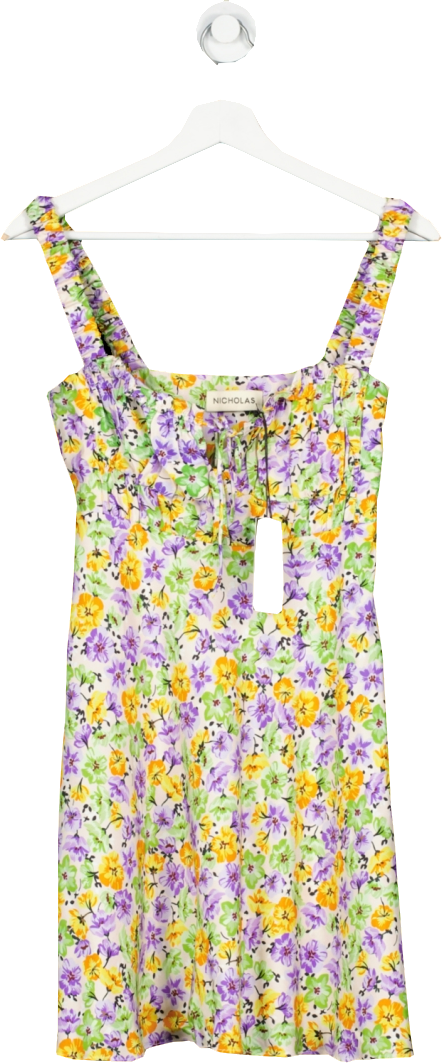 Nicholas Multicoloured The Simie Dress In Whistledown Floral UK 6