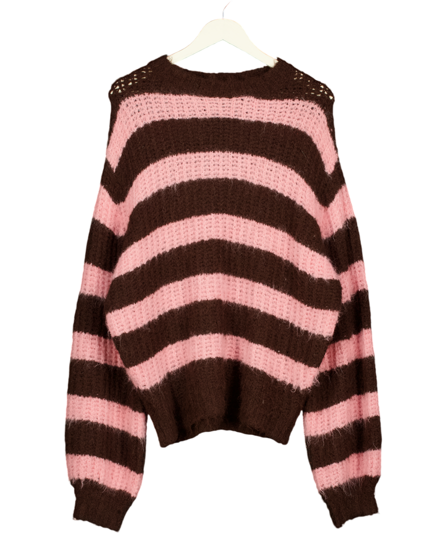 WHITE FOX Pink On The Slopes Knit Sweater Pink/chocolate UK M/L