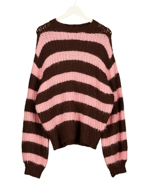 WHITE FOX Pink On The Slopes Knit Sweater Pink/chocolate UK M/L