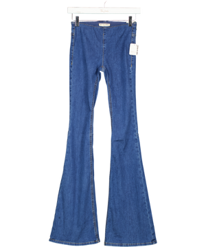 FREE PEOPLE Blue We The Free Penny Pull-on Flare Jeans W24