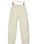 OAK + FORT Cream Regular Length Twill Barrel Leg Pant UK XS