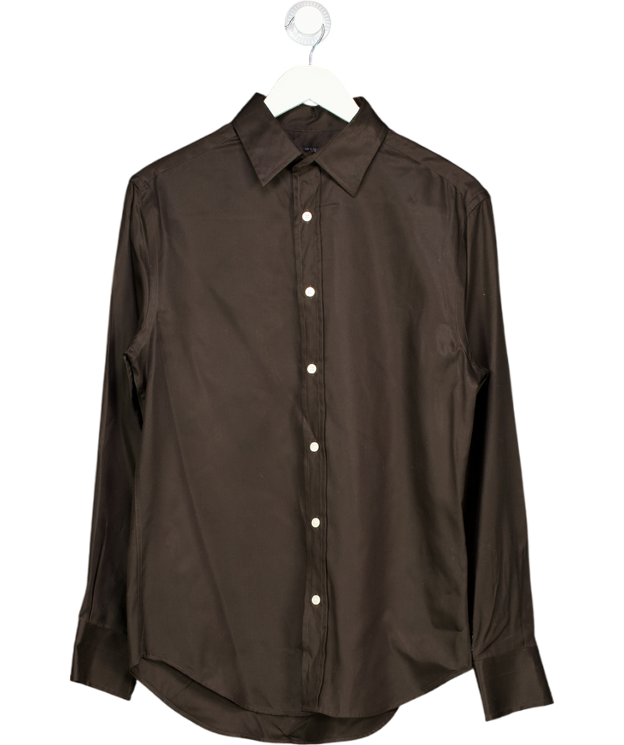 ZARA Black Relaxed Fit Flowing Shirt UK S