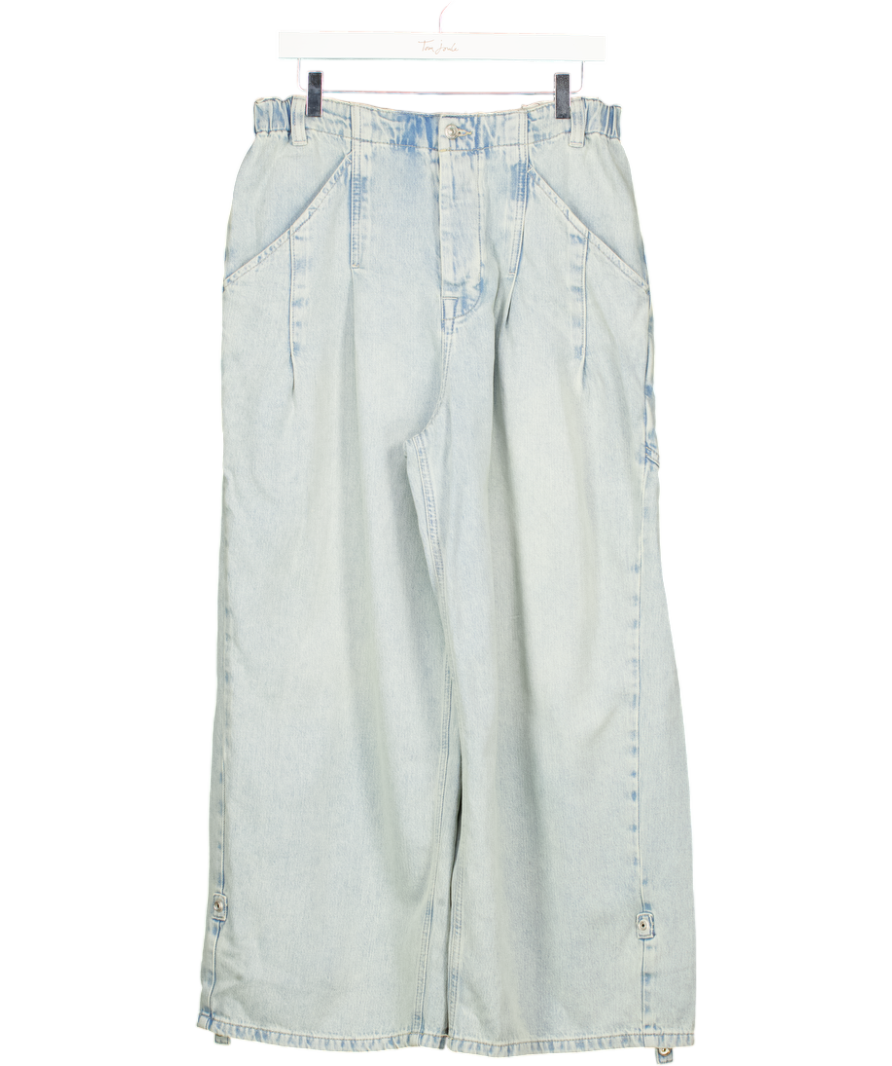 FREE PEOPLE Blue We The Free La Vida Pull-on Jeans UK M