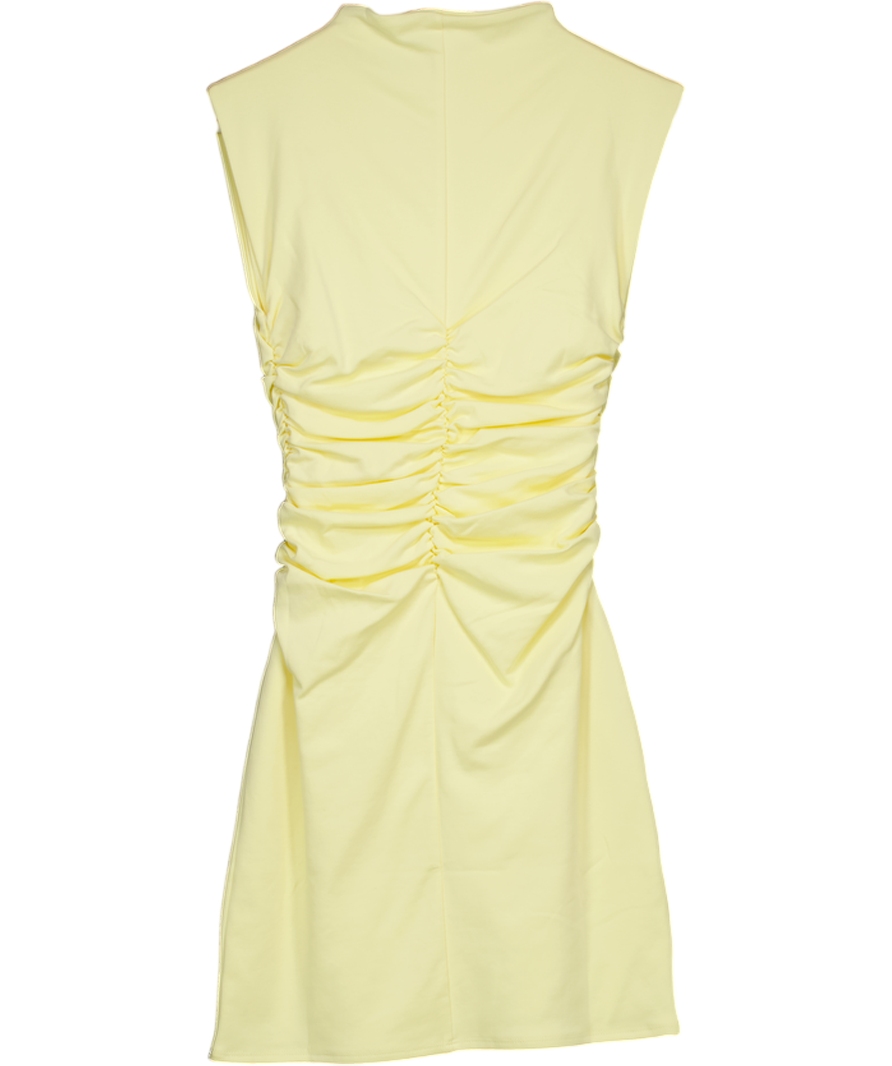Meshki Yellow High Neck Sleeveless Mini Dress UK S