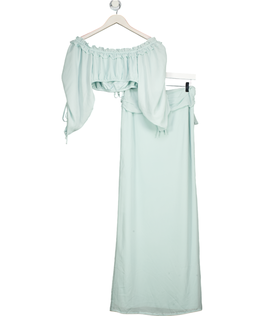 OUTCAST 2-piece Aqua Blue Top And Maxi Skirt Set UK S
