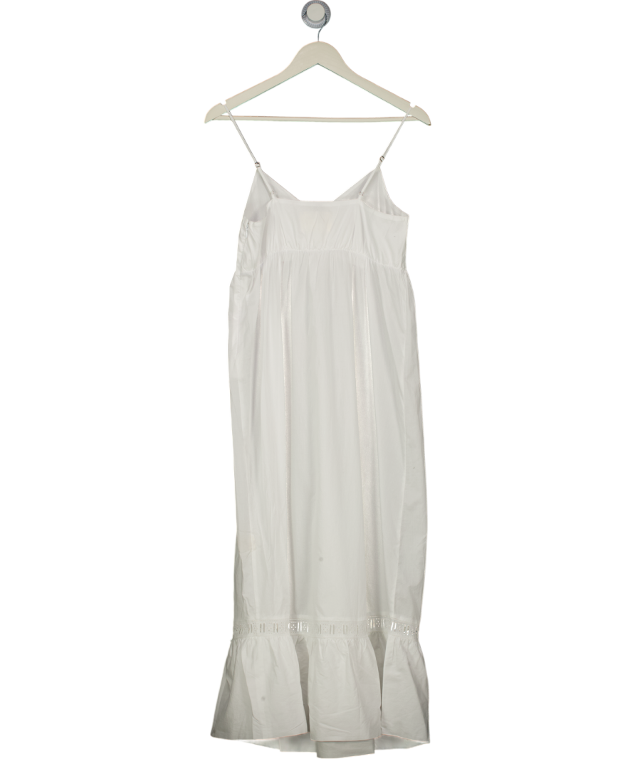 DJERF AVENUE Airy Poplin Midi Dress White UK XS