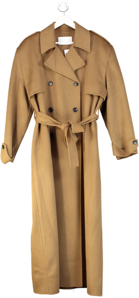 The Frankie Shop Brown Nikola Padded Trench Coat UK M