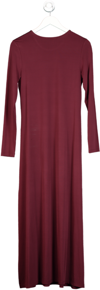AllSaints Red Katlyn Long Sleeve Stretch Maxi Dress UK 12