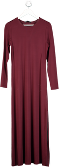 AllSaints Red Katlyn Long Sleeve Stretch Maxi Dress UK 12