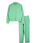 VARLEY 2-piece Doublesoft Bright Green Zip Neck Sweatshirt (uk S) & Cuffed Jogger (uk Xs) Set UK XS/S