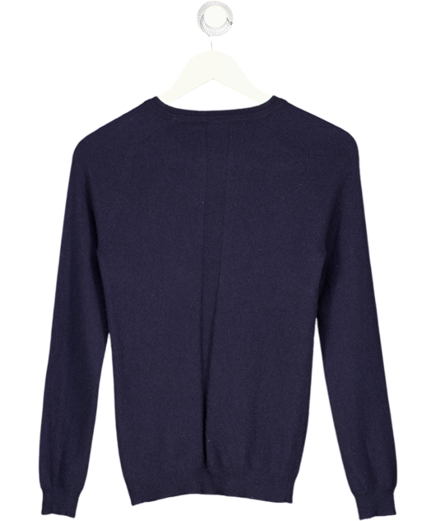 WHISTLES Blue 100% Fine Knit Cashmere  Jumper UK 6