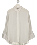 ZARA White Oversized Linen Shirt UK M