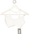Bo + Tee White Layered Sports Bra UK S