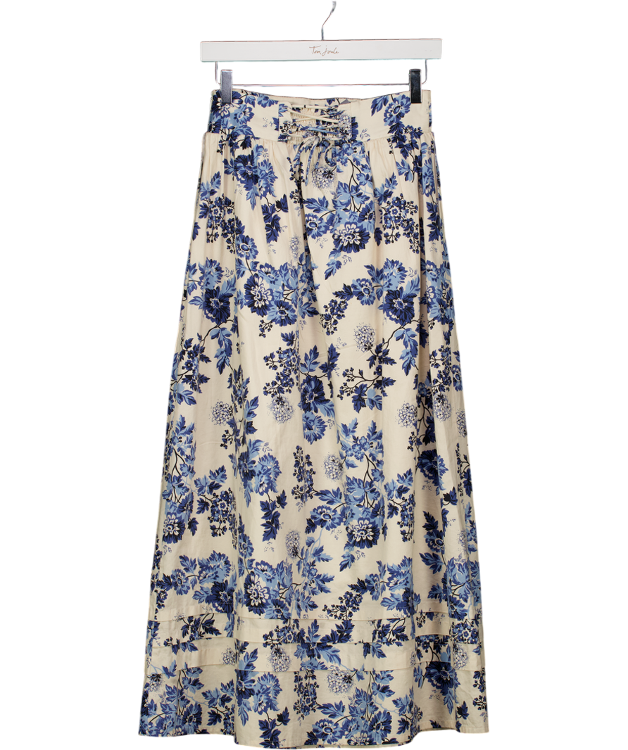 Yolke Cream Floral Maxi Skirt UK 8
