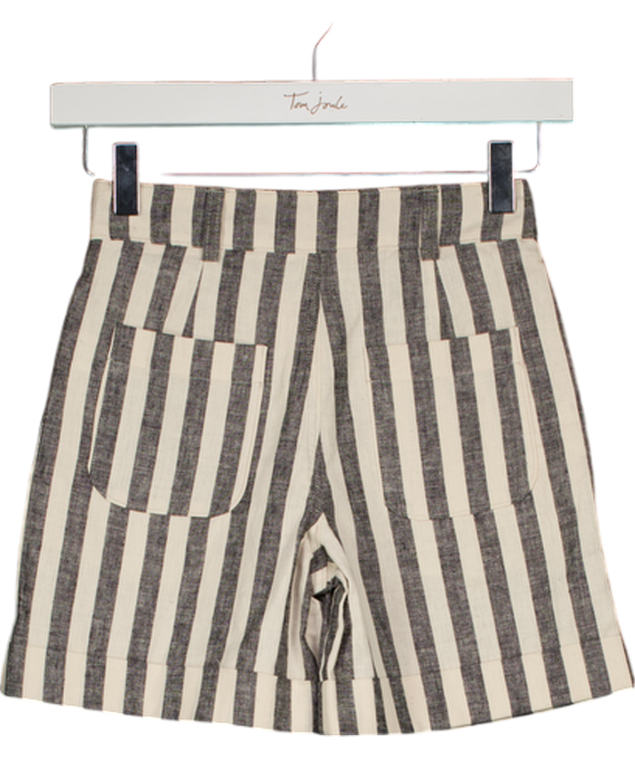 ZARA Black  / Ivory Linen Blend Formal Shorts 7 Years