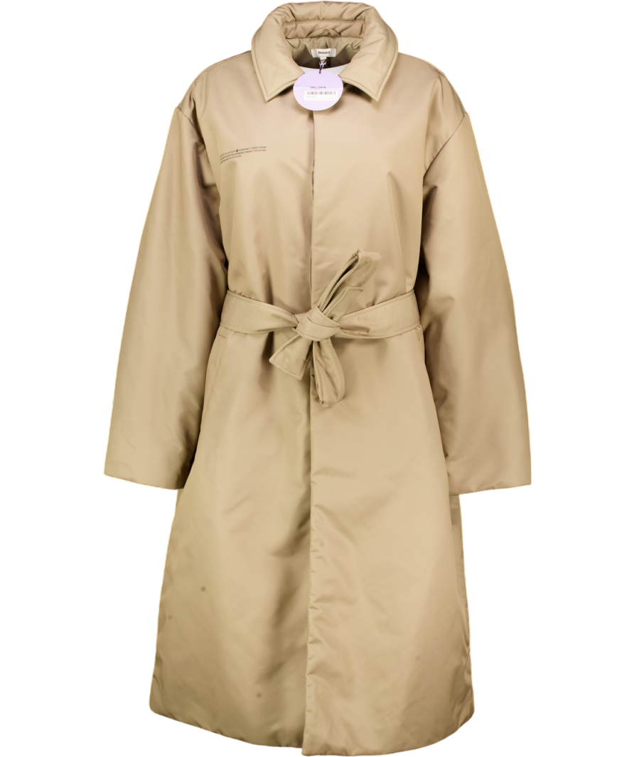 PANGAIA Brown Flower-warmth Trench Coat UK L