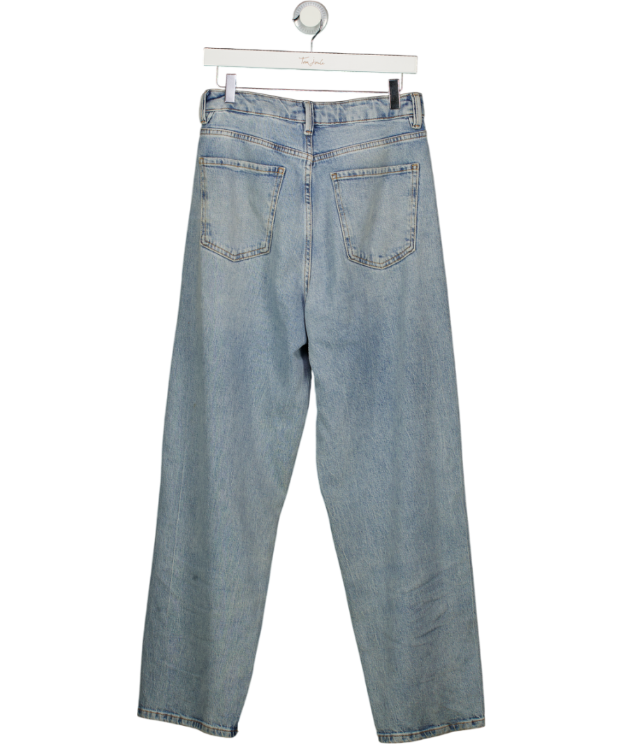 M&S Blue High Waisted Carrot Leg Ankle Grazer Jeans - Long UK 10