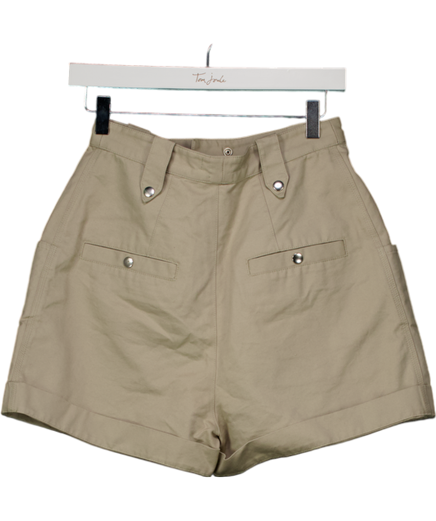 Isabel Marant Etoile Beige Palino High-rise Cotton Shorts UK 10