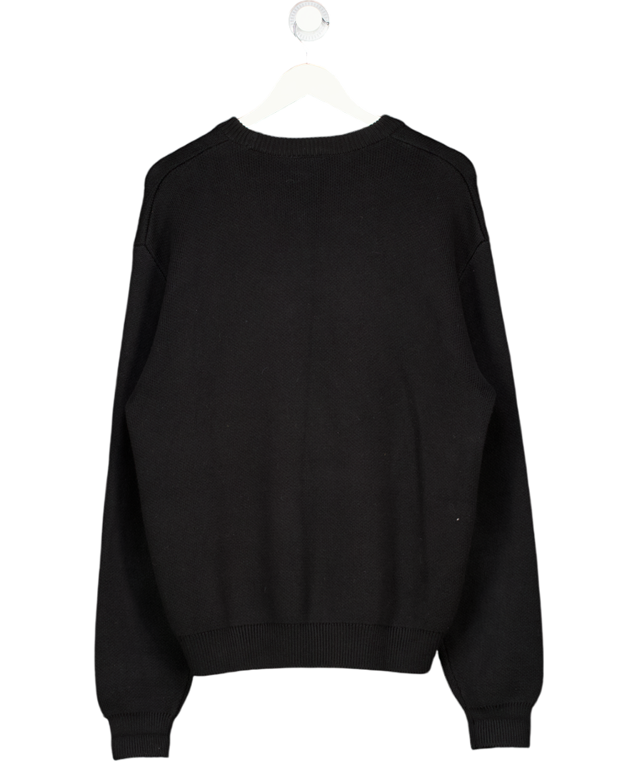 Weekday Black Regular Knitted Cotton Sweater UK M