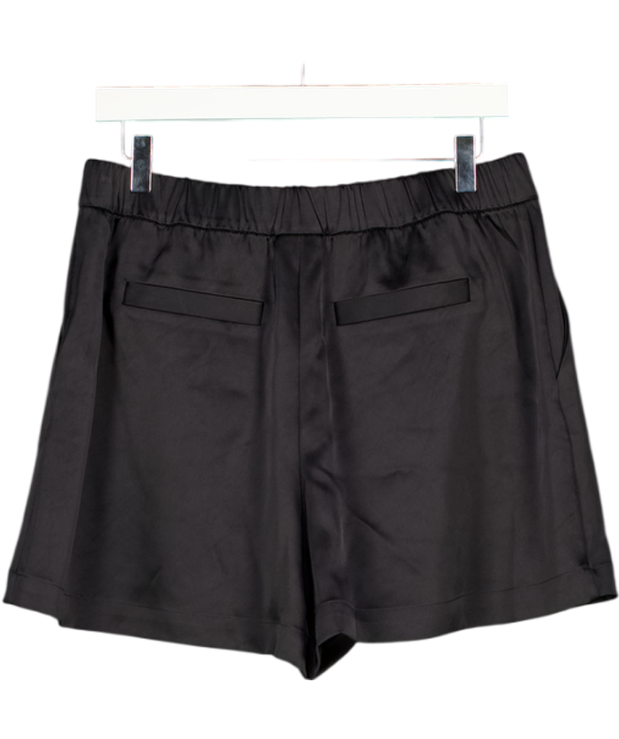 VARLEY Sarka Black Satin High Rise Shorts UK M