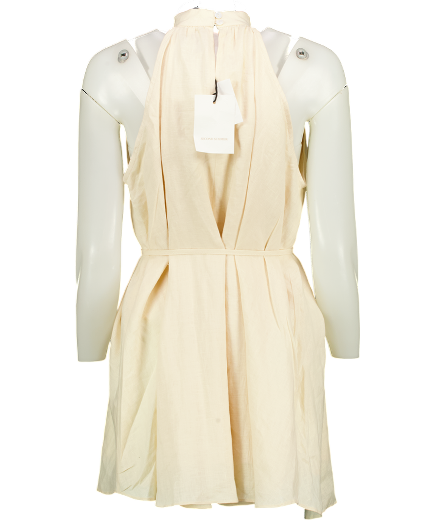 Second Summer 100% Linen Nala Dress - Cream UK XS/S