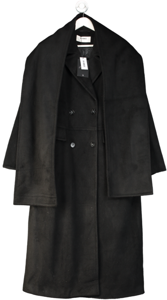 4th & Reckless Black Oversized Melia Coat UK 14