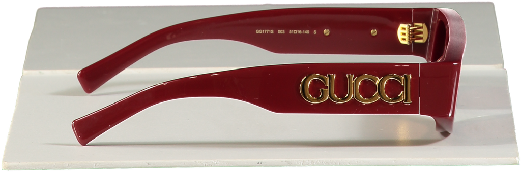 GUCCI Red Thick Frame Gg1771s Sunglasses