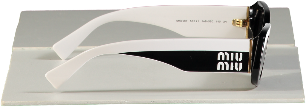 Miu Miu Black Smu 08y Contrast Sunglasses