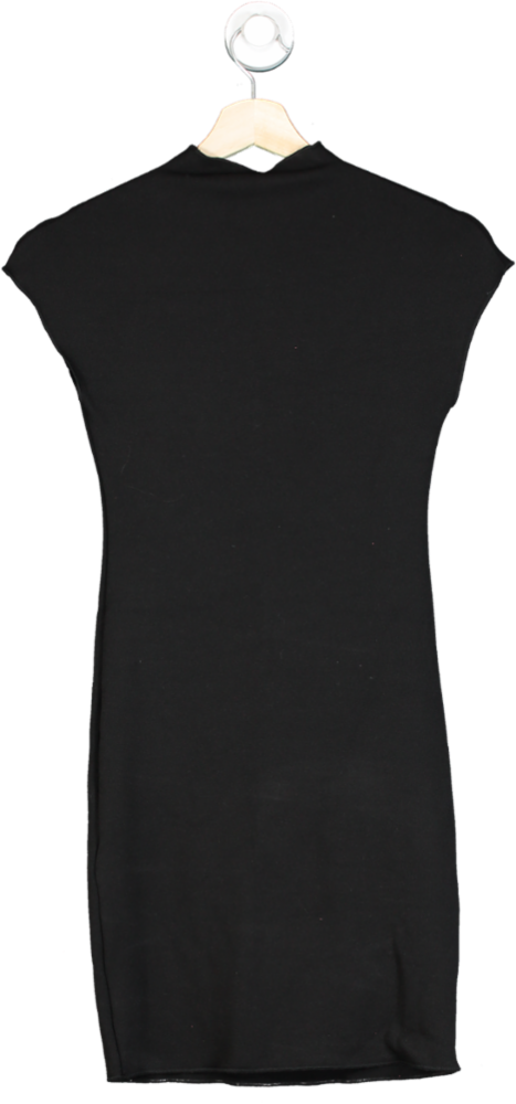 ZARA Black Short Glitter Stretch Knit Dress UK S