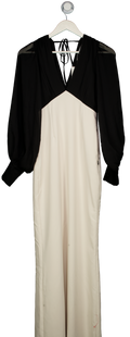 PRETTY LAVISH Black Ayla Contrast Maxi Dress UK 6