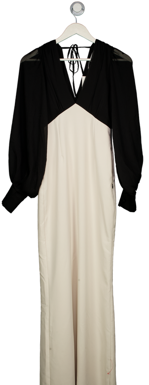 PRETTY LAVISH Black Ayla Contrast Maxi Dress UK 6