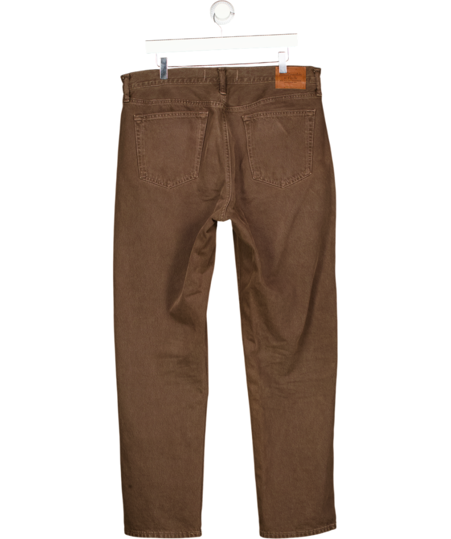Abercrombie & Fitch Brown Rigid Denim Loose Jean W34