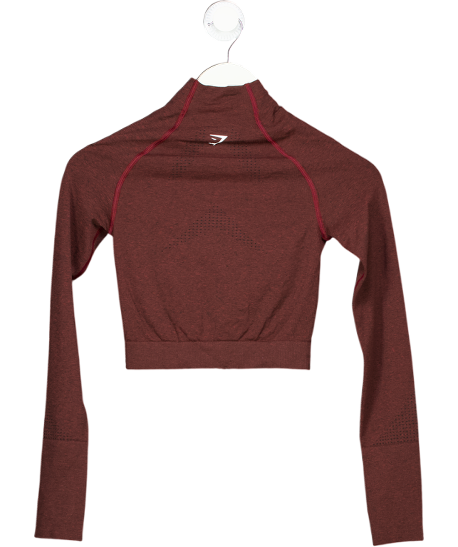gymshark Red Vital Midi Zip Up Jacket UK XS